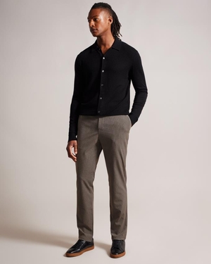 Pantalon Ted Baker Irvine Slim Fit Check Marron Homme | SZO-73673471